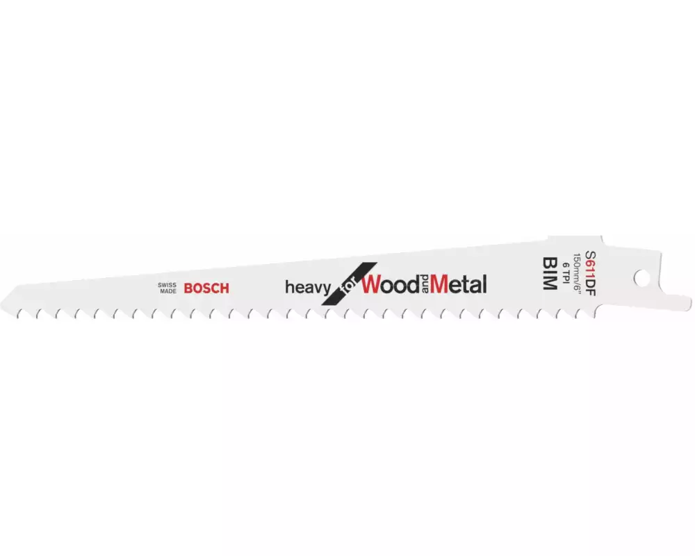 Bosch Professional Säbelsägeblatt S 611 DF Heavy Wood and Metal, 100 Stück