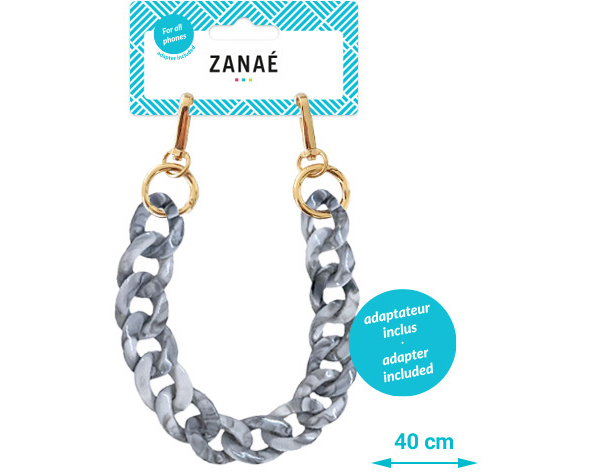ZANAÉ Phone Wristlace Turtle Grey 17172 Mineral Winter grey