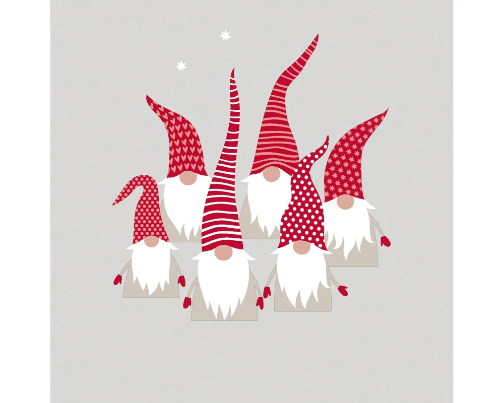 Paper + Design Weihnachtsservietten Scandic Santas 24 cm x 24 cm, 20 Stück