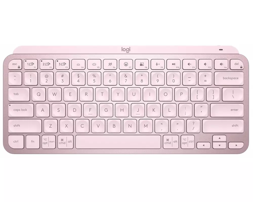 Logitech MX Keys Mini Minimalist Wireless Illuminated Keyboard - ROSE - UK - INTNL