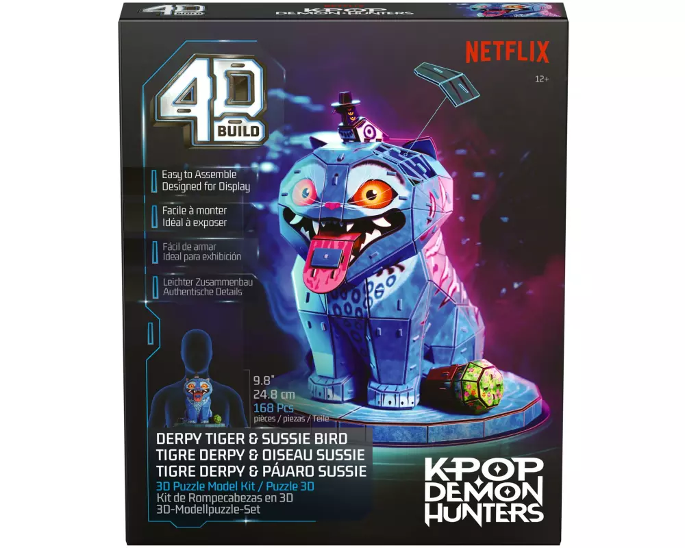 Spinmaster 4D Build K-Pop Demon Hunters Derpy Tiger und Sussie Vogel