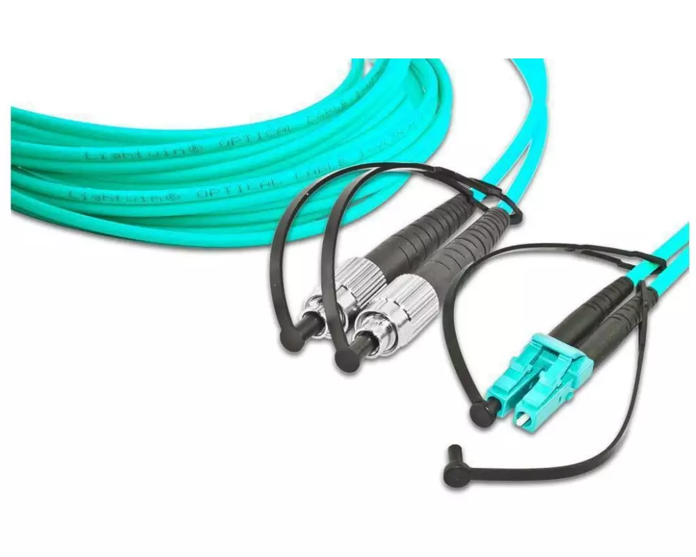 Lightwin LWL-Patchkabel Multimode FC – LC, OM3, Duplex, 2 m