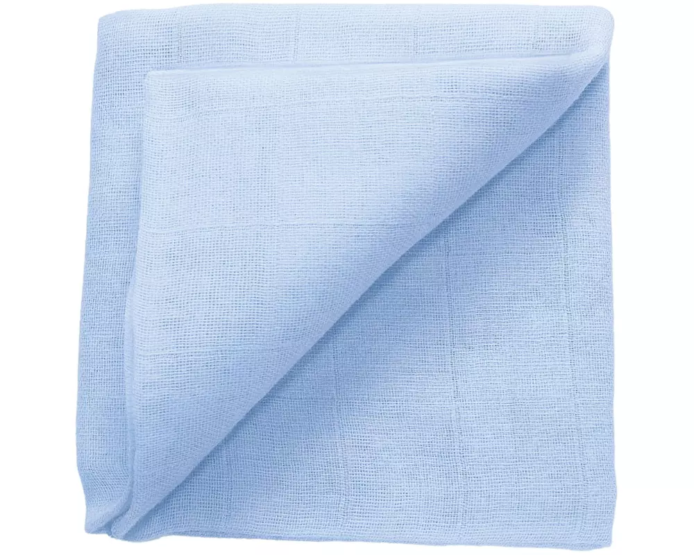 ZEWI bébé-jou Mulltuch hellblau Gr. 60 x 60 cm