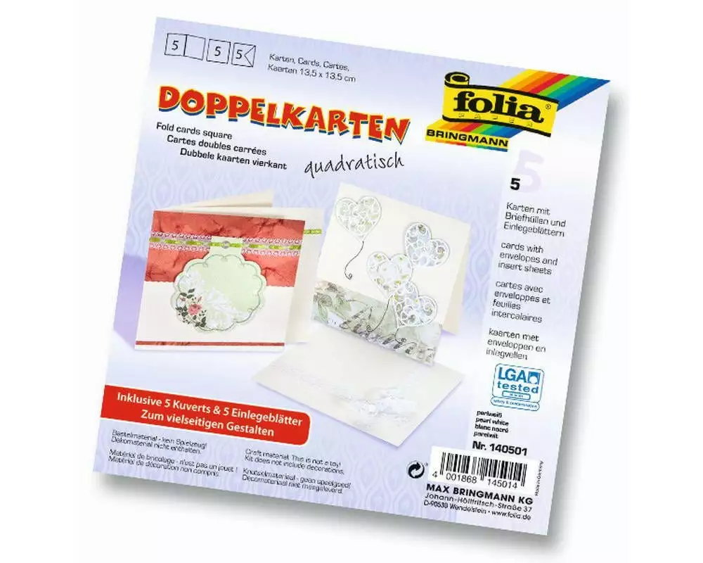 Folia Blankokarte 220 g/m² quadratisch Crème