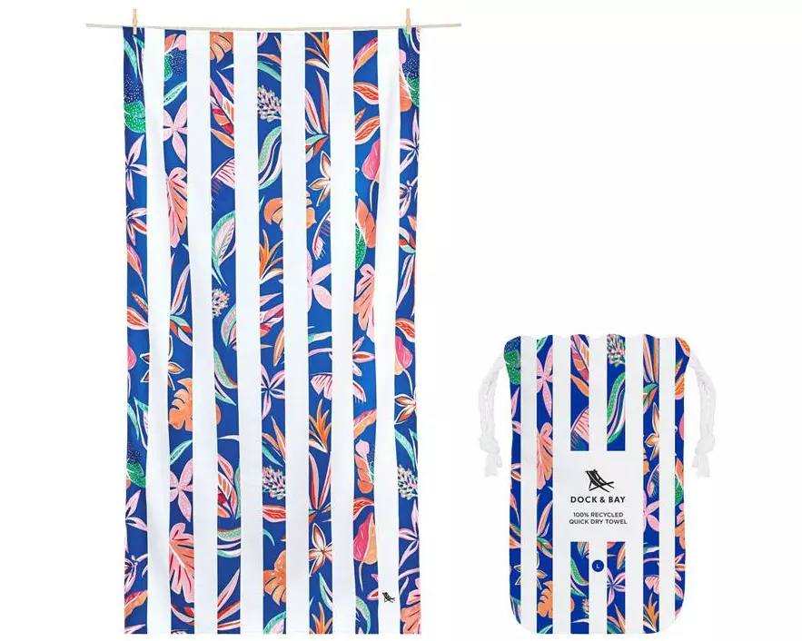 Dock & Bay Strandtuch Tropical Bloom L, Mehrfarbig