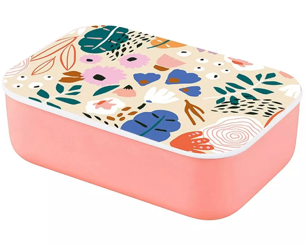 BioLoco Lunchbox Classic – flowers Mehrfarbig/Rosa
