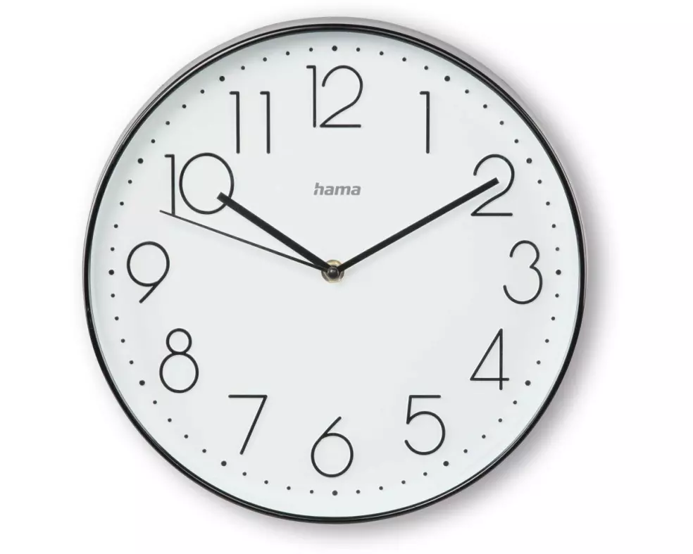 Hama Wanduhr Korsika Ø 30 cm, Schwarz