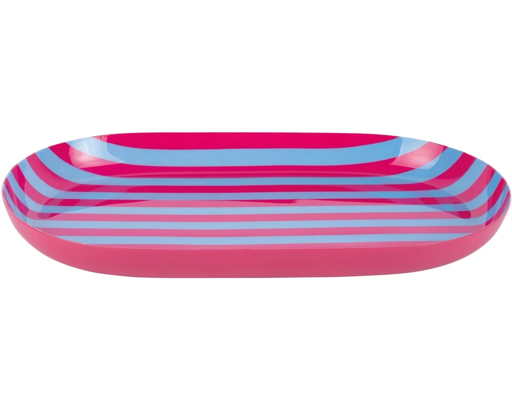 present time Servierplatte Animado Oval Small, Bright pink / Soft blue