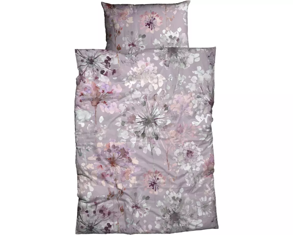 Nobilium Kopfkissenbezug Nelia 65 x 100 cm, Beere/Blume