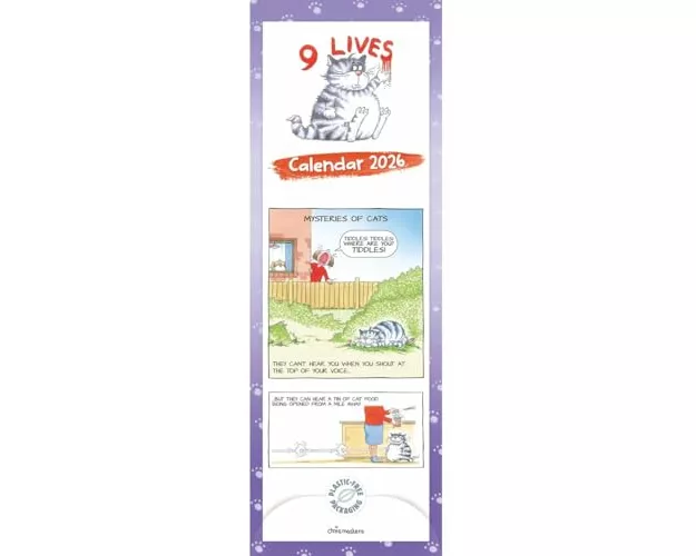 9 Lives Slim Calendar 2026
