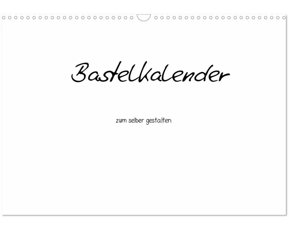 Bastelkalender - Weiss (Wandkalender 2026 DIN A3 quer), CALVENDO Monatskalender
