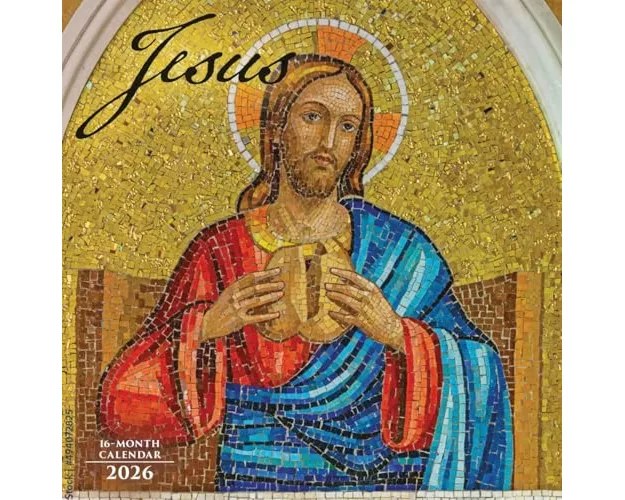 Jesus Square Wall Sunday Start Calendar