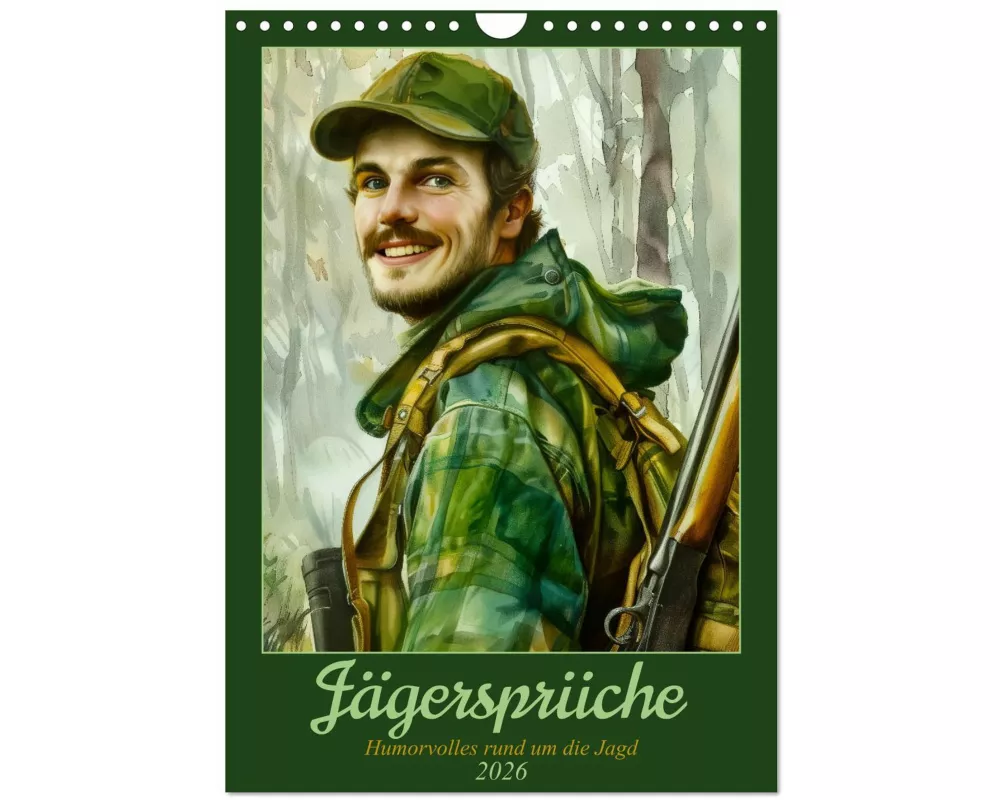 Jägersprüche (Wandkalender 2026 DIN A4 hoch), CALVENDO Monatskalender