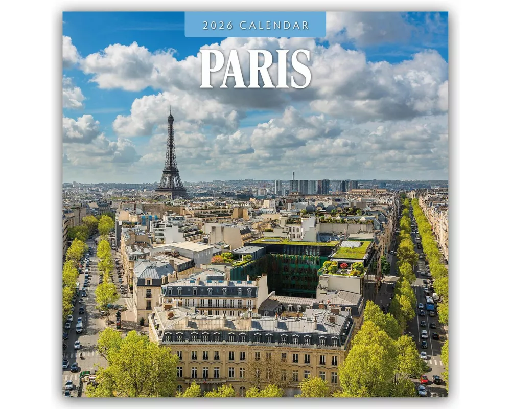 Paris 2026 Square Wall Calendar