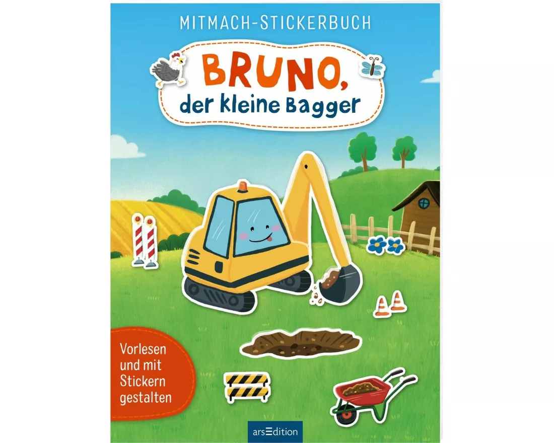 Mitmach-Stickerbuch – Bruno, der kleine Bagger