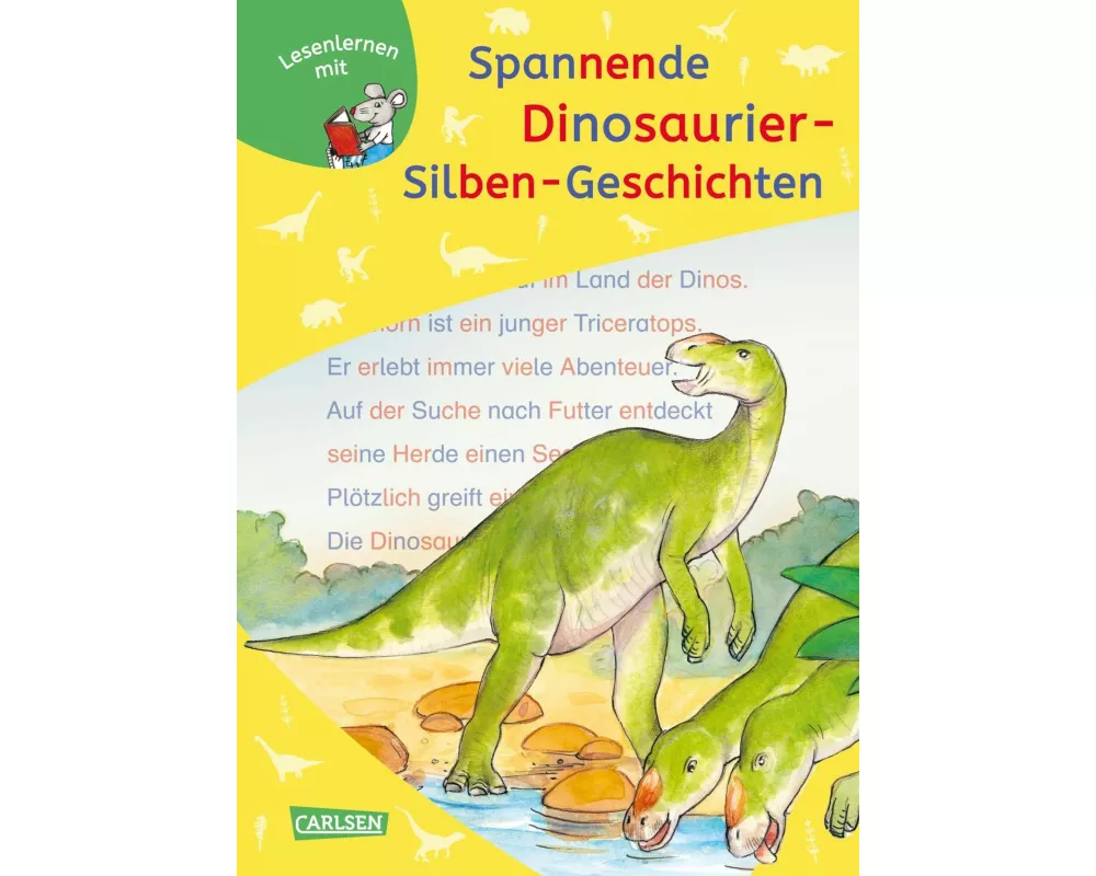 LESEMAUS zum Lesenlernen Sammelbände: Spannende Dinosaurier-Silben-Geschichten