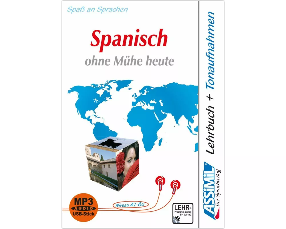 ASSiMiL Spanisch ohne Mühe heute - MP3-Sprachkurs mit USB-Stick - Niveau A1-B2