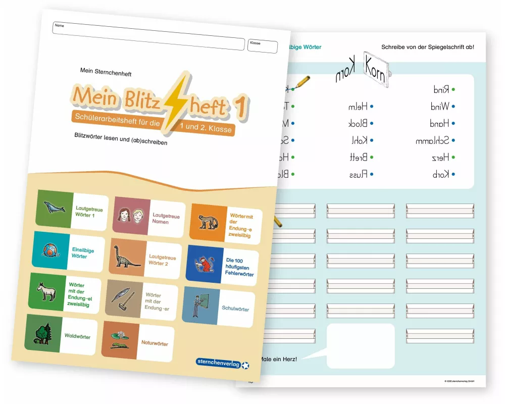 Mein Blitzheft 1 - Blitzwörter lesen und abschreiben