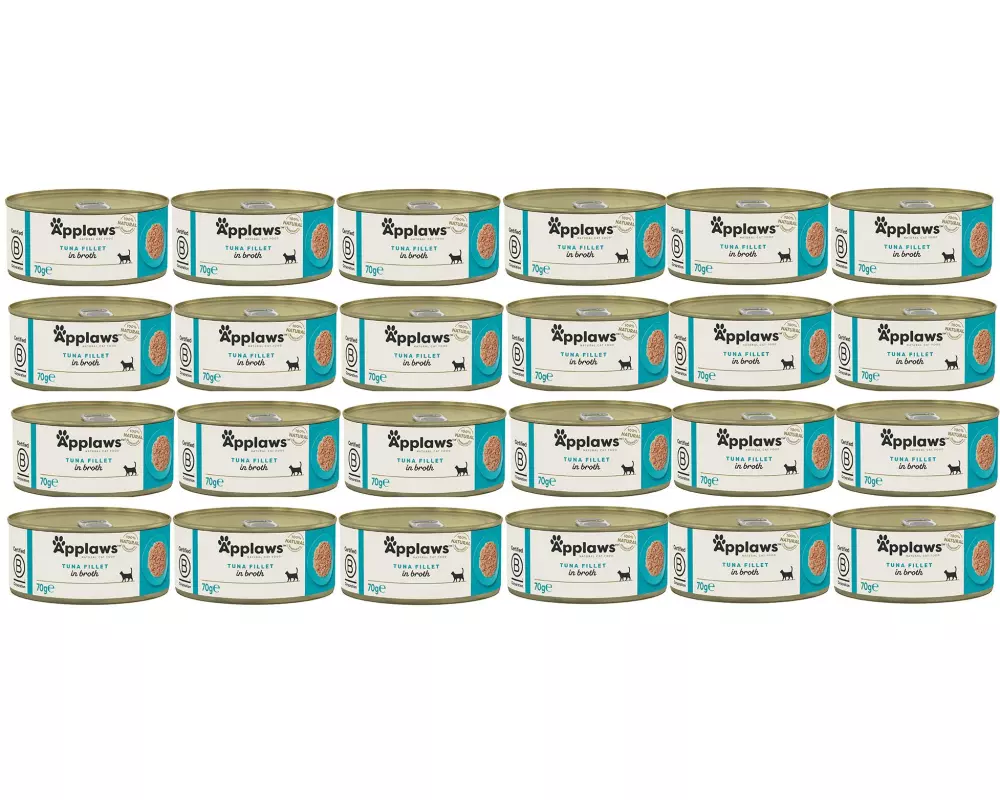 Applaws Nassfutter Dose Thunfischfilet in Brühe, 24 x 156 g