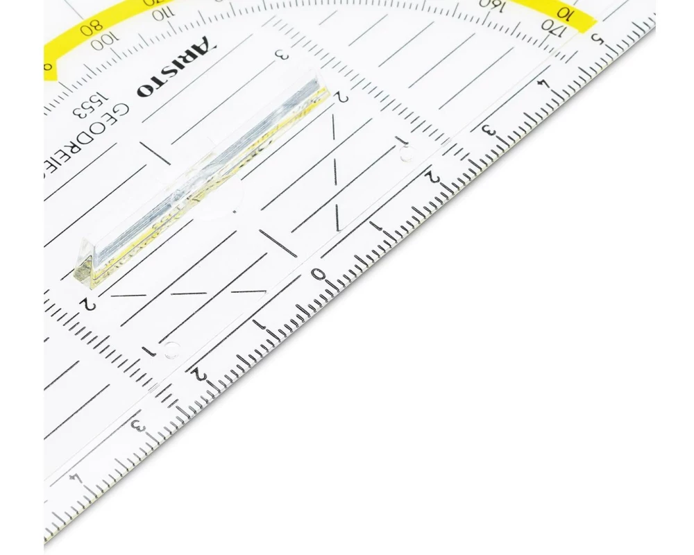 Aristo 1553 Winkelmesser Kunststoff transparent 16 cm