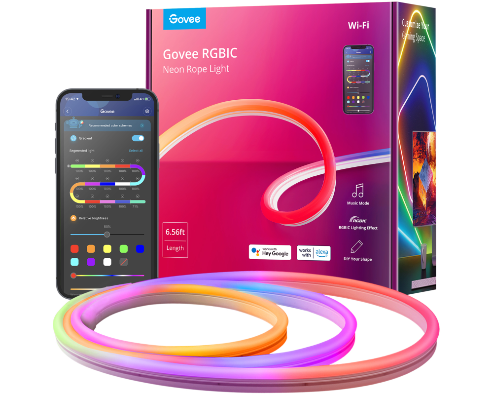 GOVEE Neon Rope Light 2m H61A1 weiss