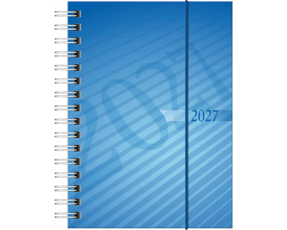 rido/idé 7013102307 Taschenkalender Mod. perfect/Technik I 2027 A6, Kunststoff, blau