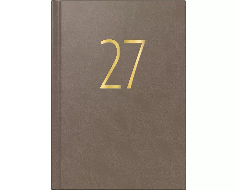 rido/idé 7028503017 Buchkalender Premium Young Line 2027 "Browny" A5, Kunstleder
