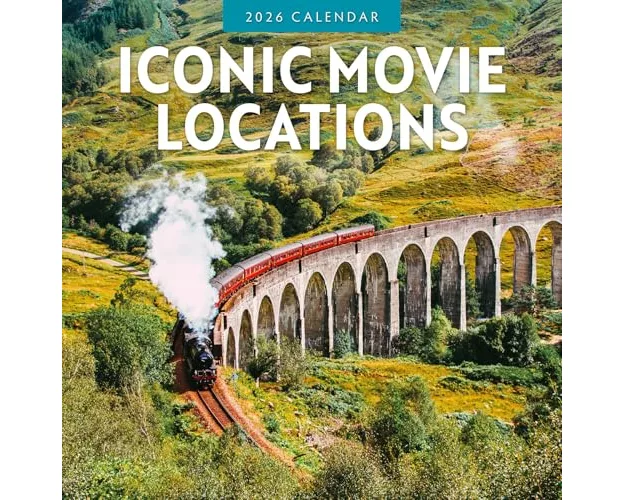 Iconic Movie Locations 2026 Square Wall Calendar
