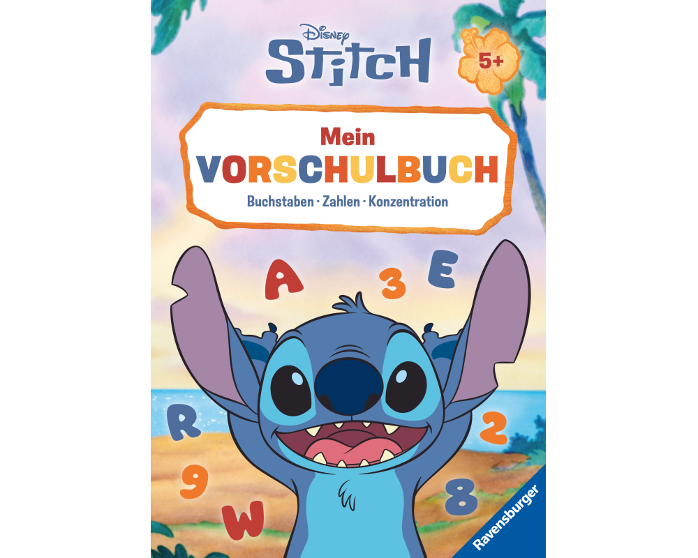 Disney Stitch – Mein Vorschulbuch: Buchstaben, Zahlen, Konzentration