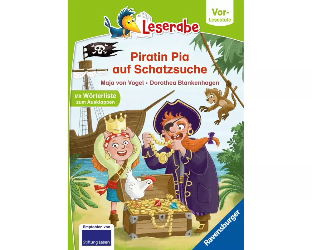 Leserabe Vor-Lesestufe - Piratin Pia auf Schatzsuche