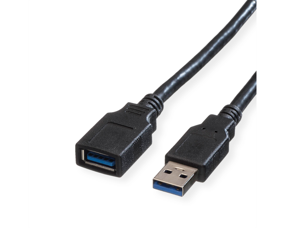 ROLINE USB-A-A, Verlängerungskabel 11.02.8978 Black, ST/BU, 3.2 Gen1 1.8m