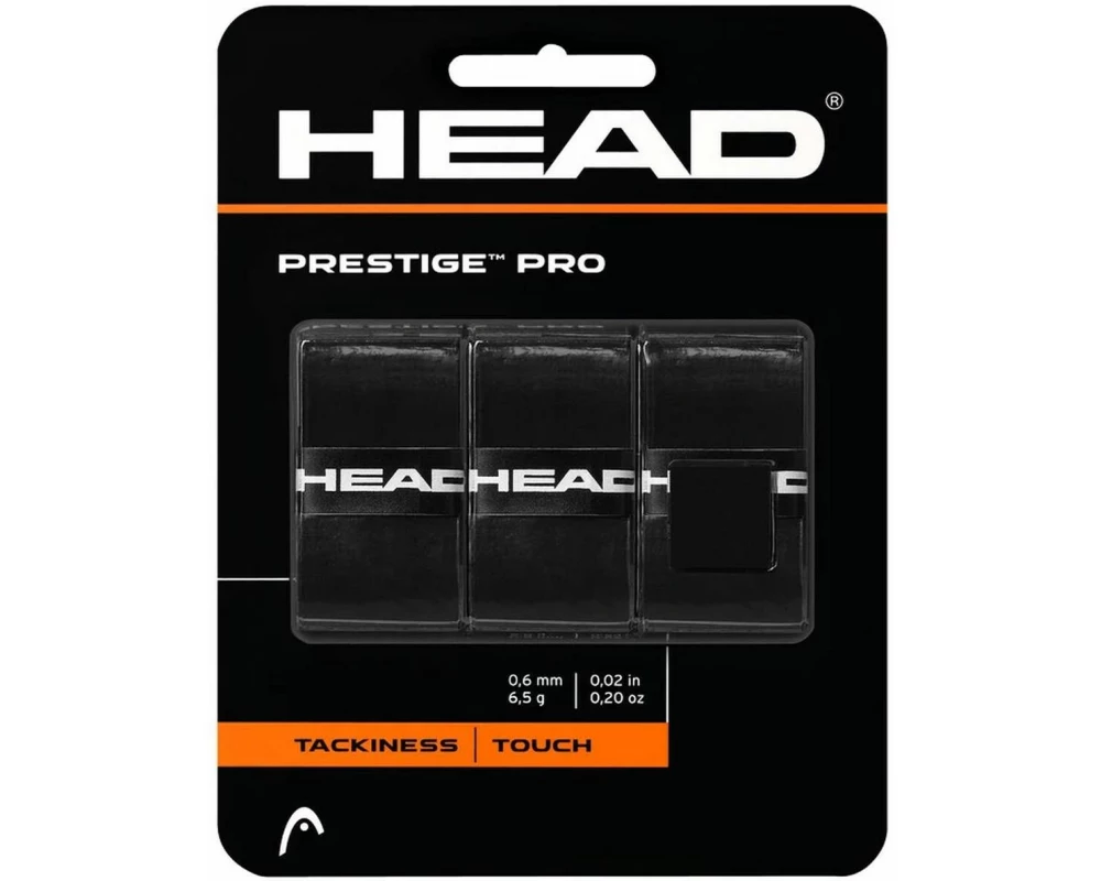 HEAD Tennis Grip Prestige Pro 3er-Pack, Schwarz