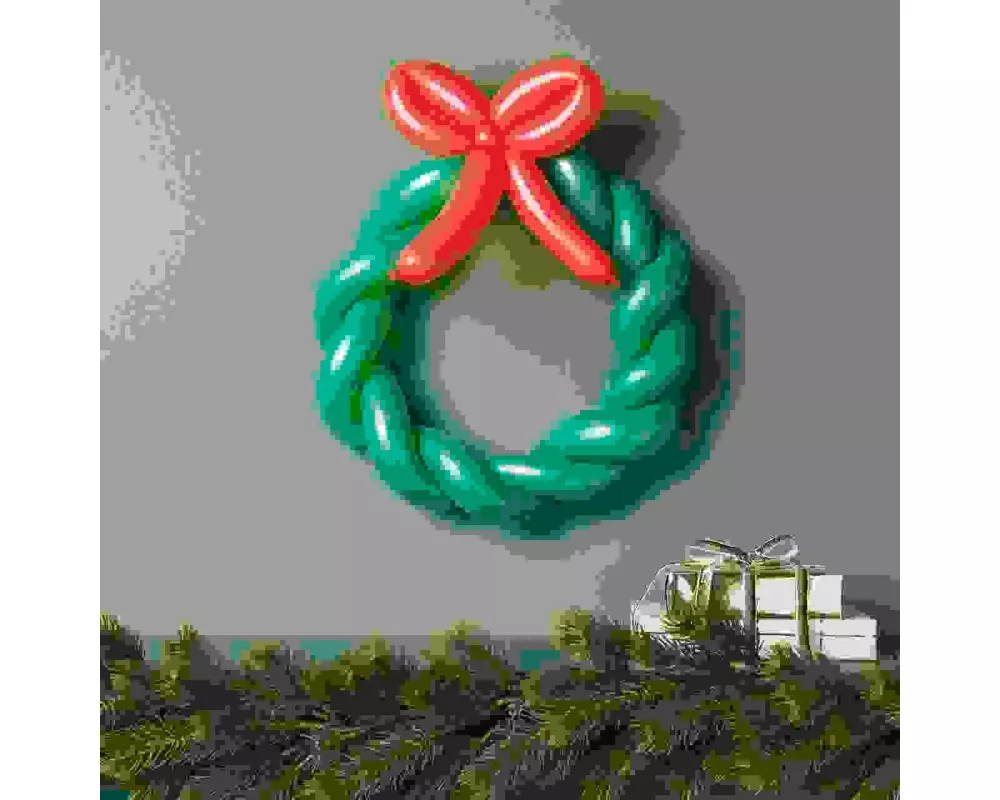 Ballonfigur Kranz, Grün