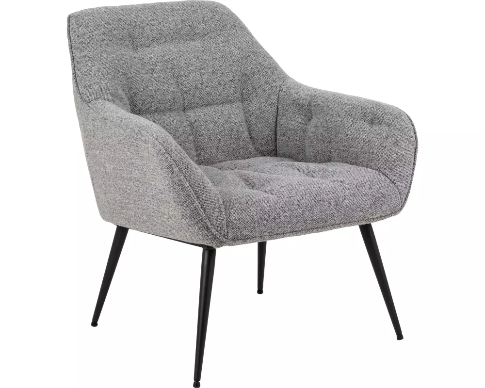 AC Design Sessel Brooke Stahl/Textil, Grau