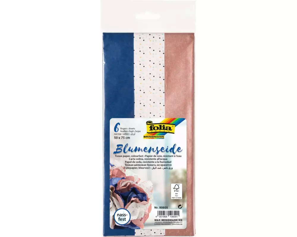 Folia Seidenpapier Mix Blau