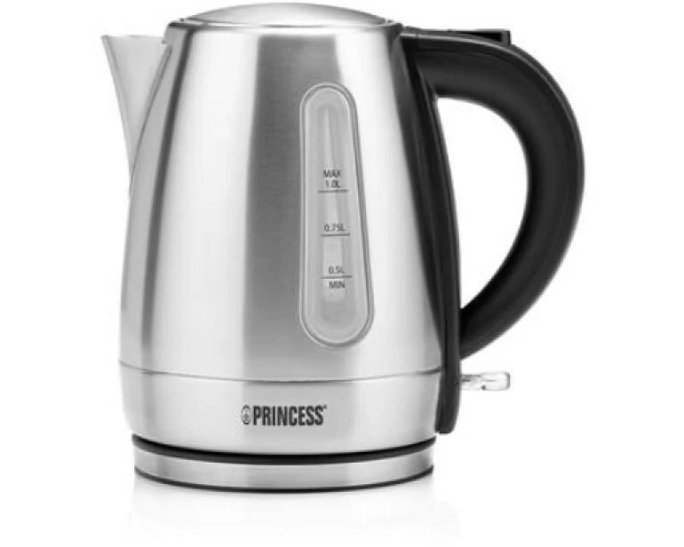 Princess Wasserkocher 236023 1 l, Silber