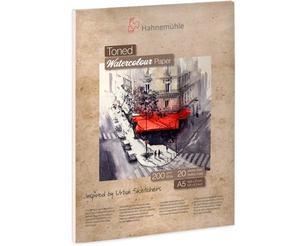 HAHNEMÜHLE Aquarellblock Toned A5 10625310 beige, 200g 20 Blatt