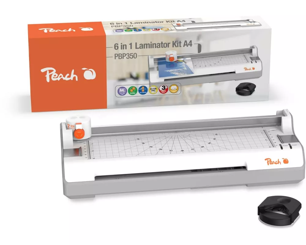 Peach Bürogeräte Laminiergerät + Rollenschneider A4 125 µm