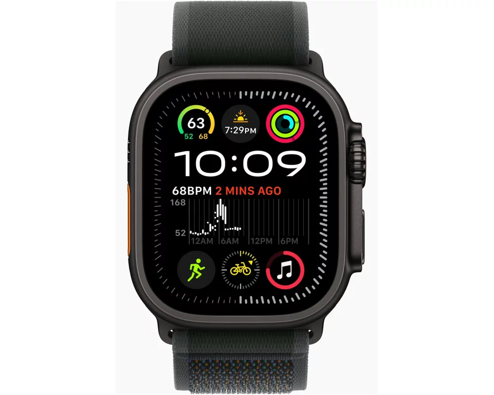 Apple Watch Ultra 2 Black Titanium Trail Loop Schwarz S/M