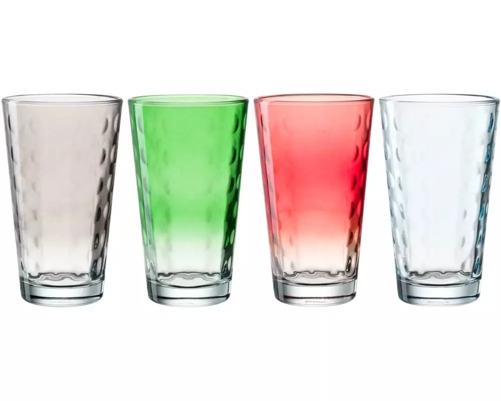 Leonardo Trinkbecher LD Optic XL 540 ml, 4 Stück, Assortiert