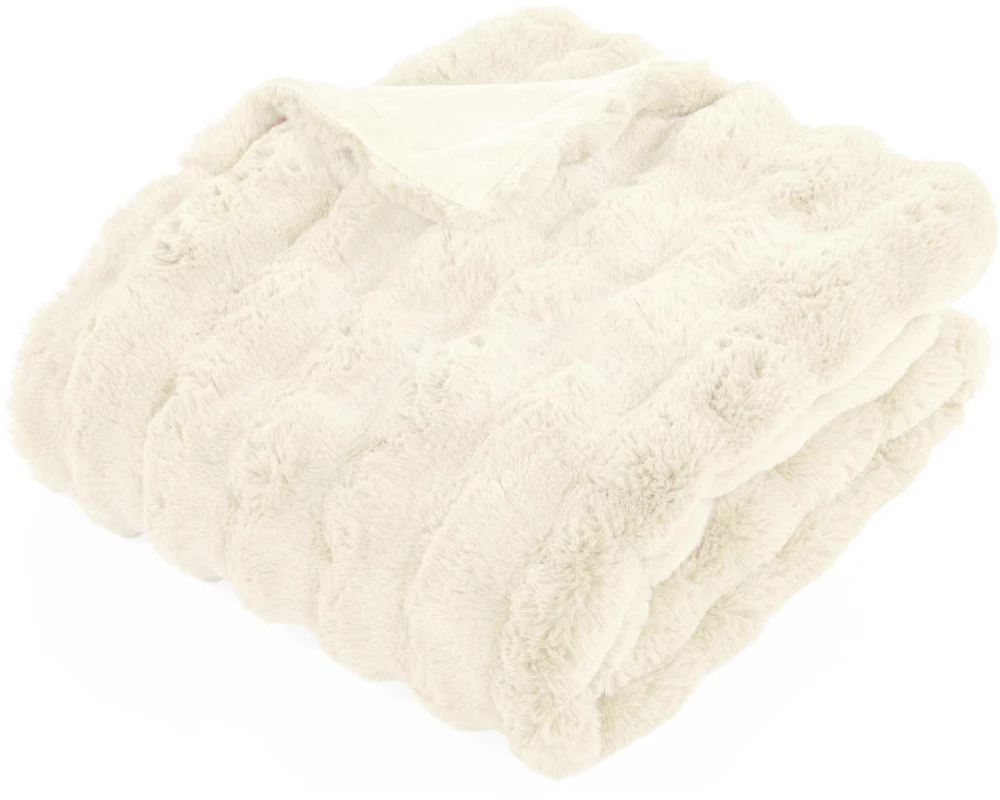 Tiseco Decke Bubble Rabbit Stripe 130 x 180 cm, Elfenbein