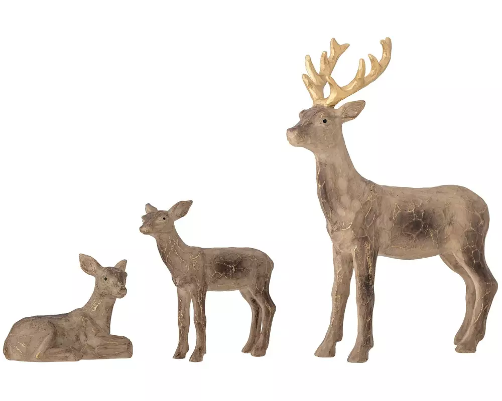 Bloomingville Weihnachtsdeko Tuan Hirsch, 3-teilig