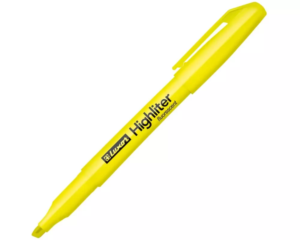 Luxor Textmarker Highlighter Gelb, 12 Stück