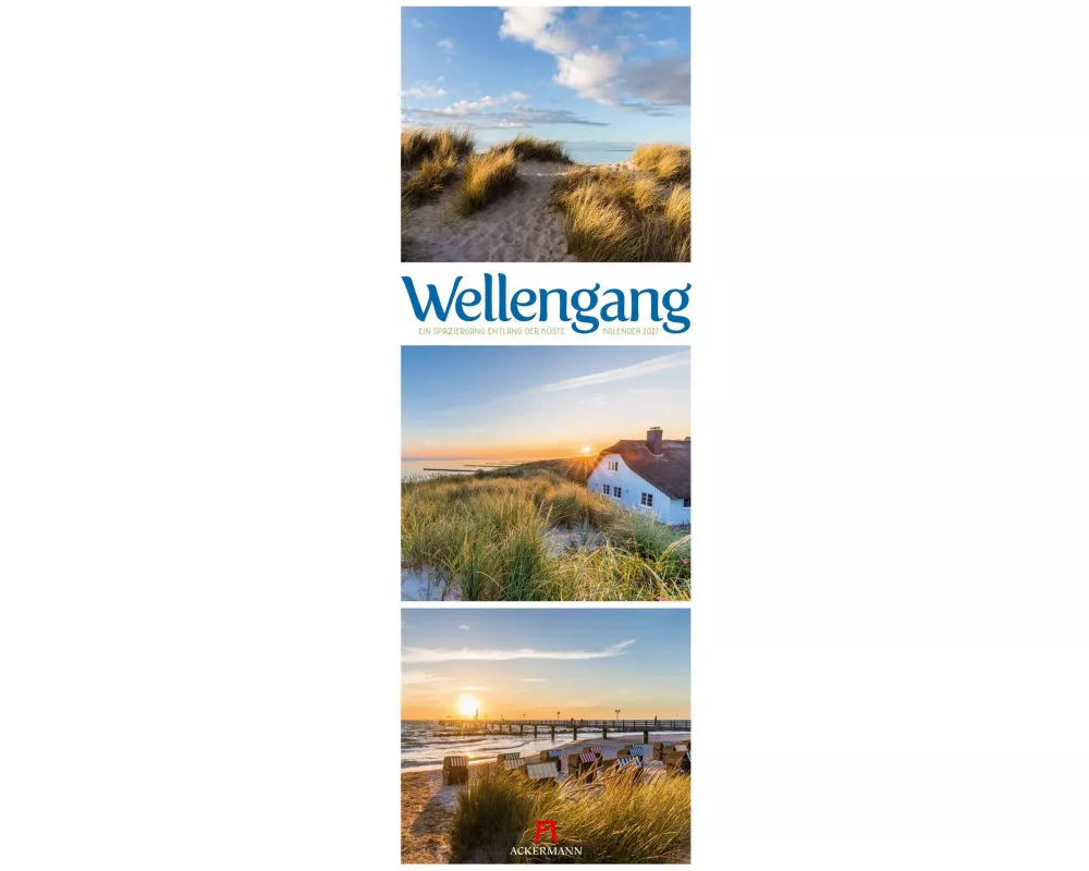 Wellengang Triplet-Kalender 2027 | Spaziergang entlang der Küste