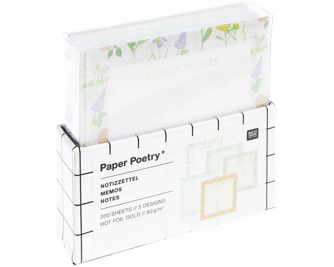 Notizzettel-Box Flower Frames FSC MIX, 200 Blatt, 9x9 cm
