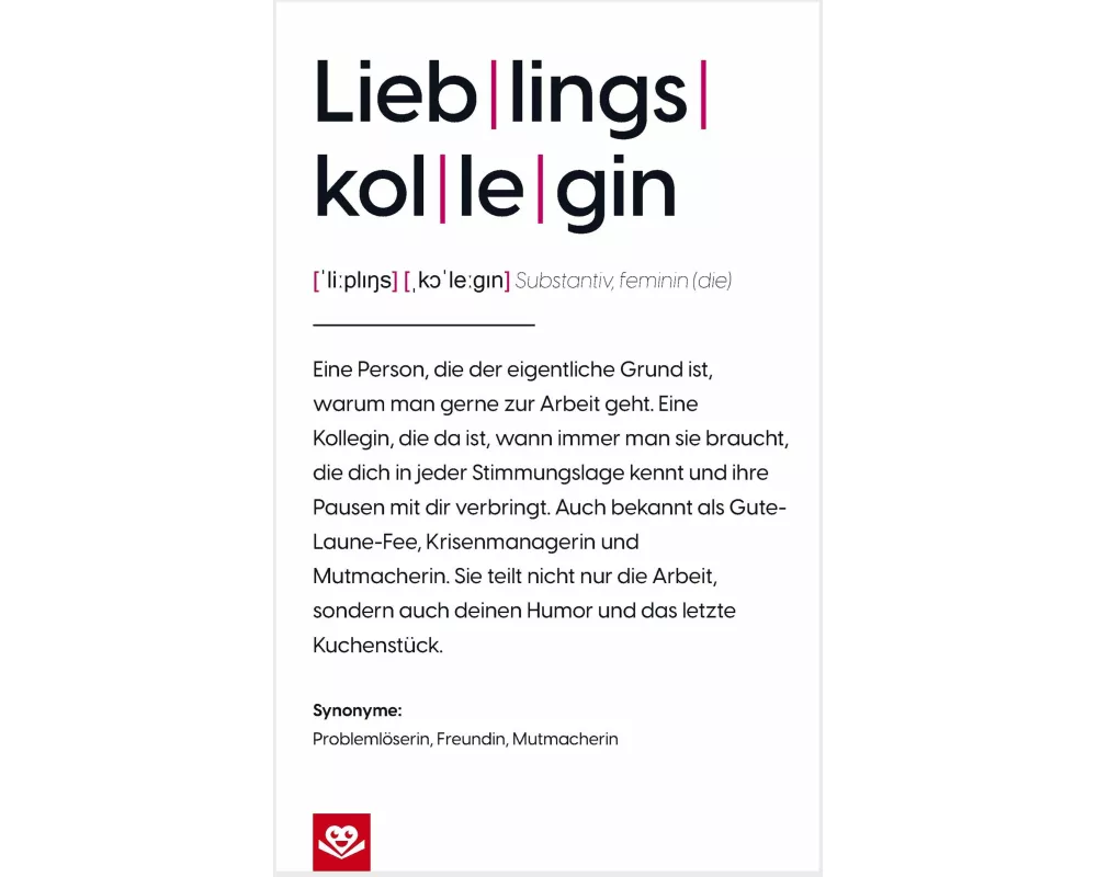 Lieblingskollegin Notizbuch Geschenkbuch: Die Definition einer besonderen Verbundenheit