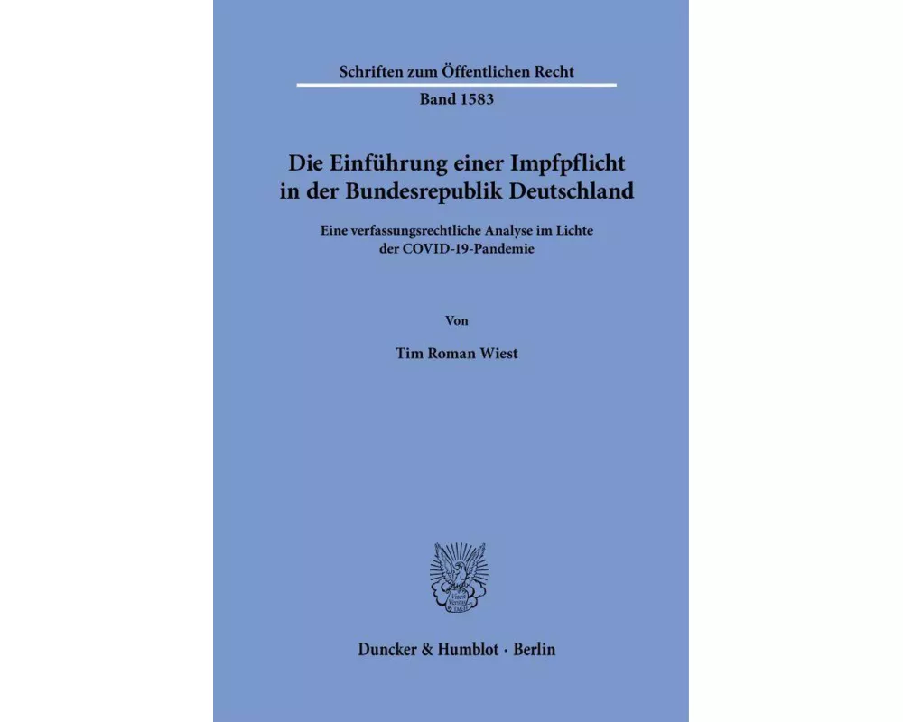 Die Einführung einer Impfpflicht in der Bundesrepublik Deutschland