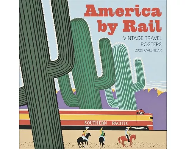 America by Rail: Vintage Travel Posters 2026 Wall Calendar