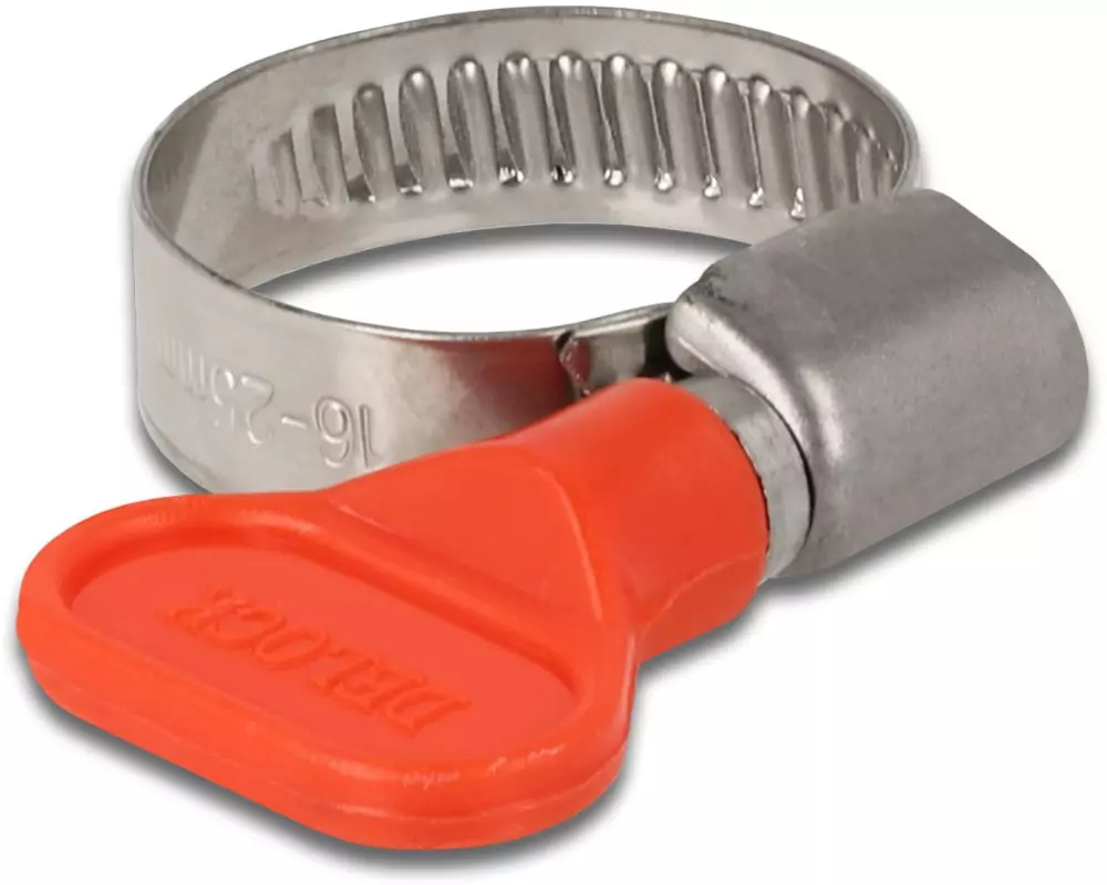 Delock Schlauchschellen-Set 16-25 mm, Rot 10 Stück