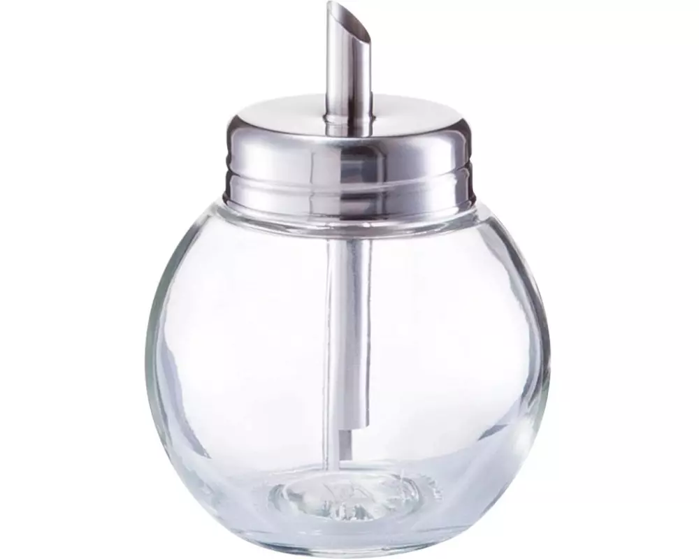 Zeller Present Zuckerdose 240 ml, Glas / Edelstahl, ø 8.5 x 11.3 cm